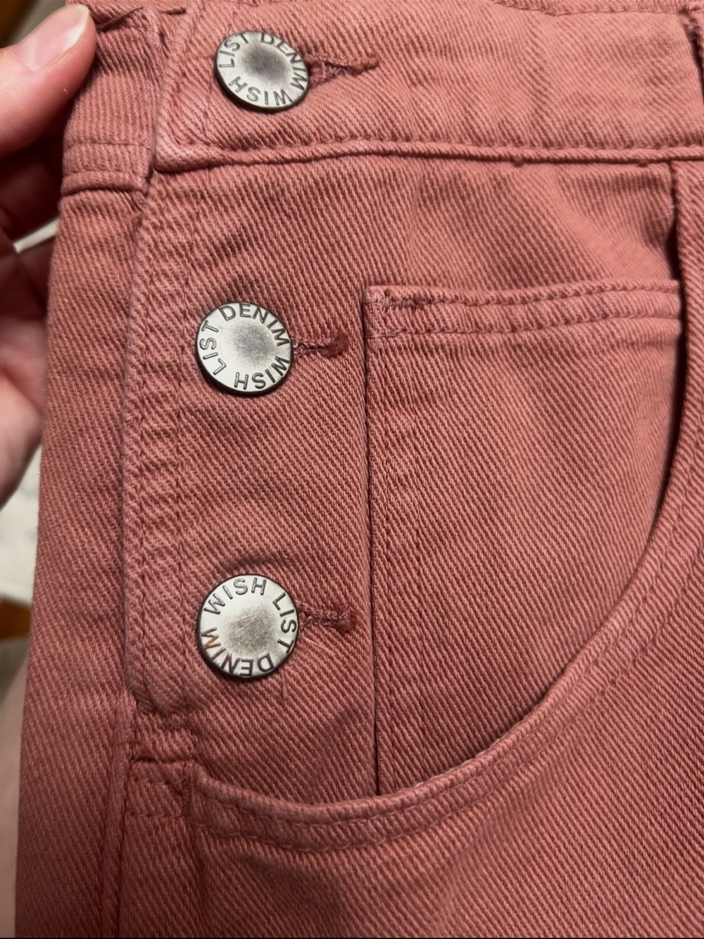 Women's Rose Pink Denim Short-stalls - Picture 8 of 9